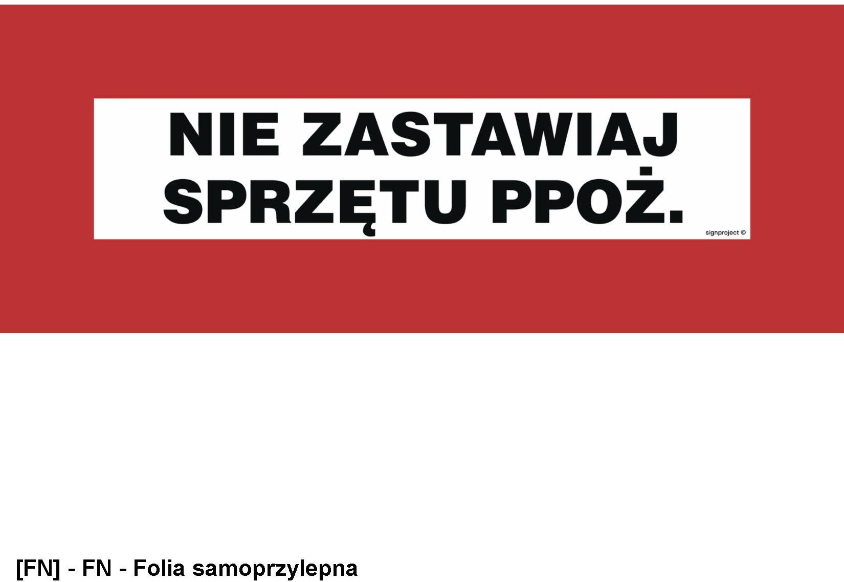 BC115 - Nie zastawiaj sprzętu przeciwpożarowego 360x140