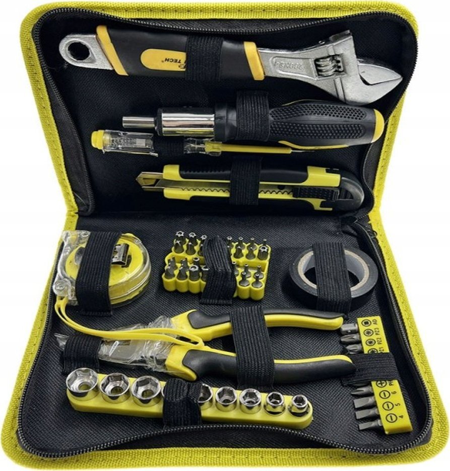 Falon-Tech PODRĘCZNY ZESTAW NARZĘDZI BITÓW TORX DUŻY 61 EL. KOMBINERKI MIARKA KLUCZE