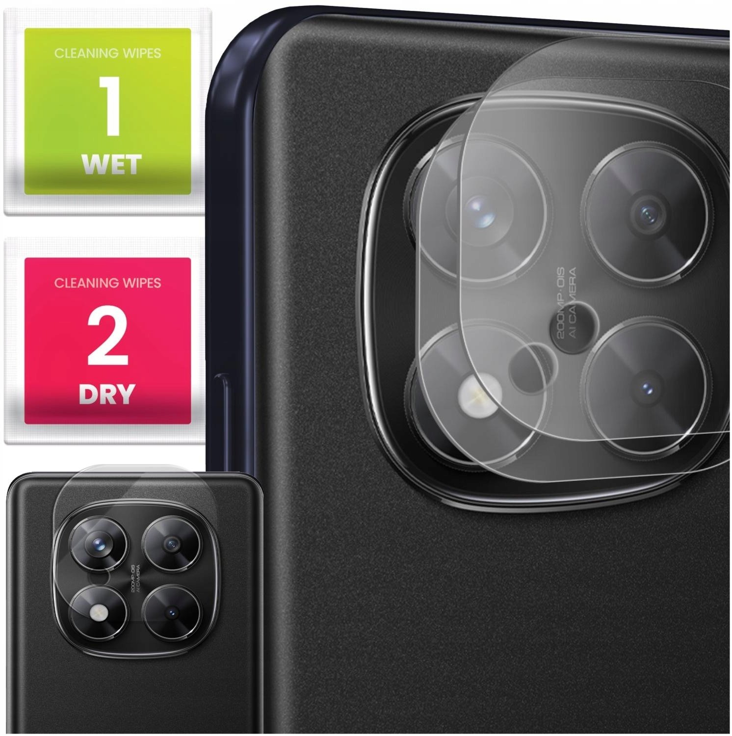 2-PAK Szkło Na Aparat Do Xiaomi Redmi Note 14 Pro / 4G / 5G (Hartowane, 9H)