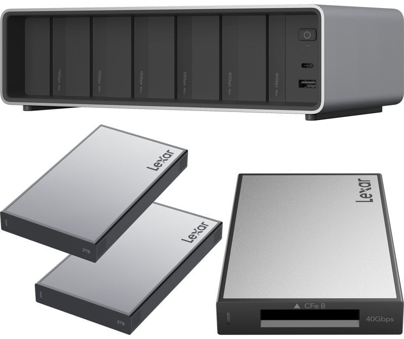 Lexar Professional Workflow Pro with CFexpress Type B reader and 2x2TB SSD