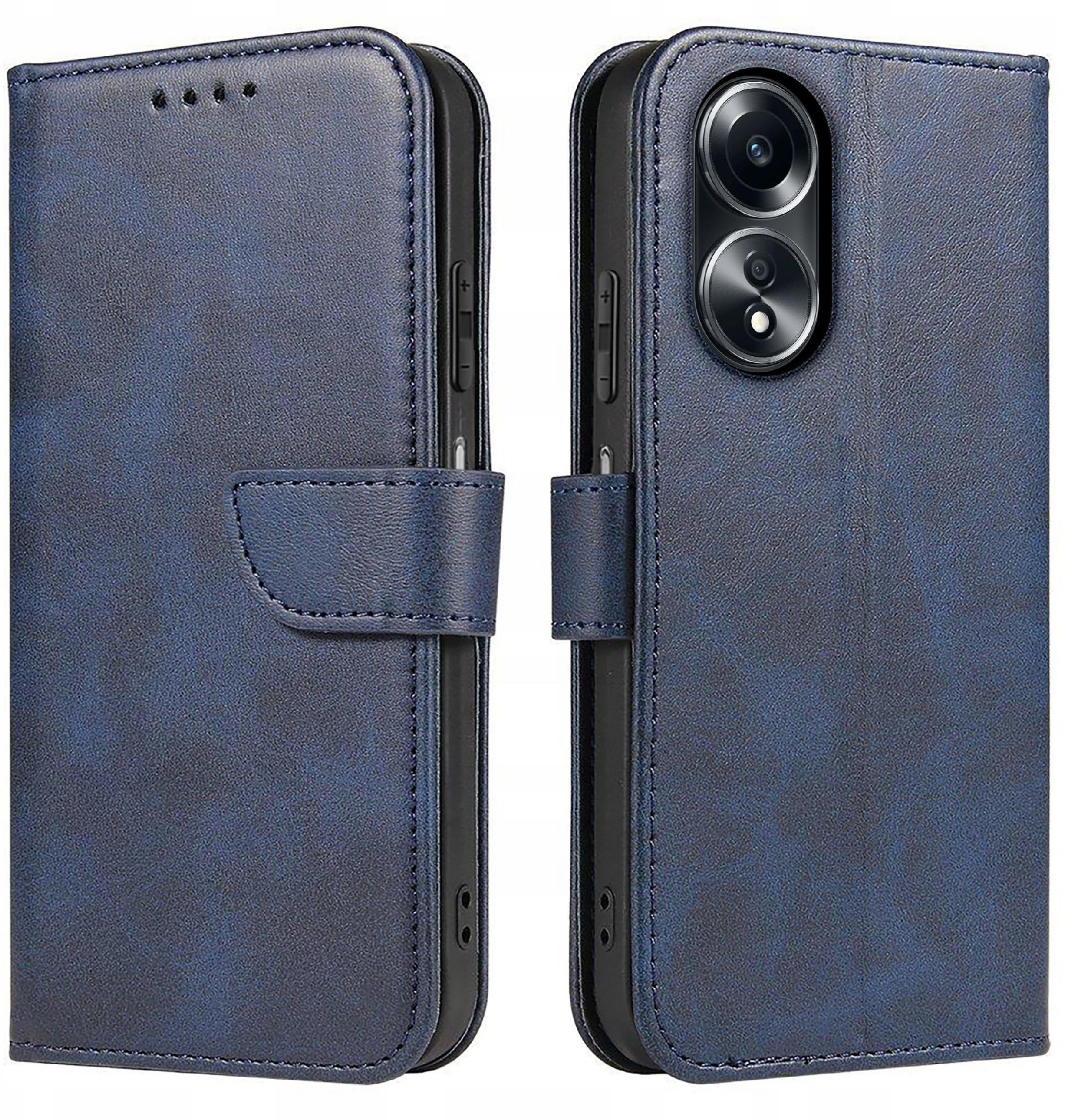 Etui do Oppo A58 4G Skórzane PORTFEL SKIN CASE + Szkło 9H