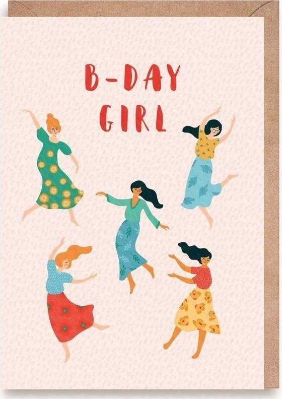 Cardie Kartka urodzinowa B-Day Girl, eko koperta