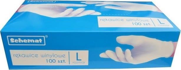Rękawice jednorazowe gospodarcze winylowe L 100szt