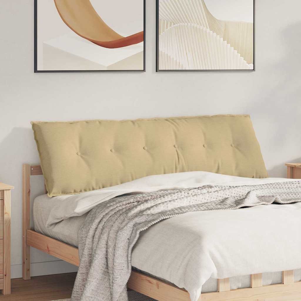 vidaXL Poduszka na plecy Szary zielony 160 x 50 cm Tkanina sztruksowa