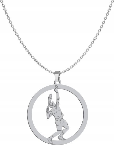 Radziszewska Jewellery Srebrny Naszyjnik Tenisista TENIS ZIEMNY GRAWER