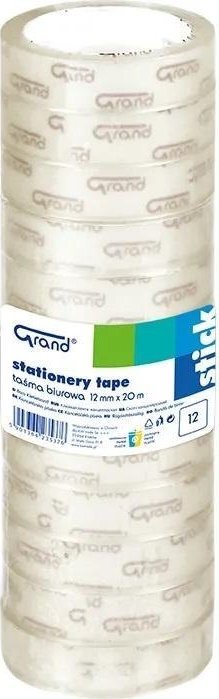 Taśma biurowa 12mmx20m (12szt) GRAND