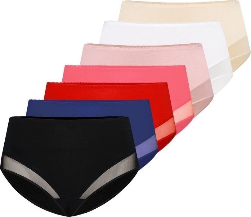 Teyli Wielopak majtek bawełnianych z wysokim stanem Filly Multi kolor XXL