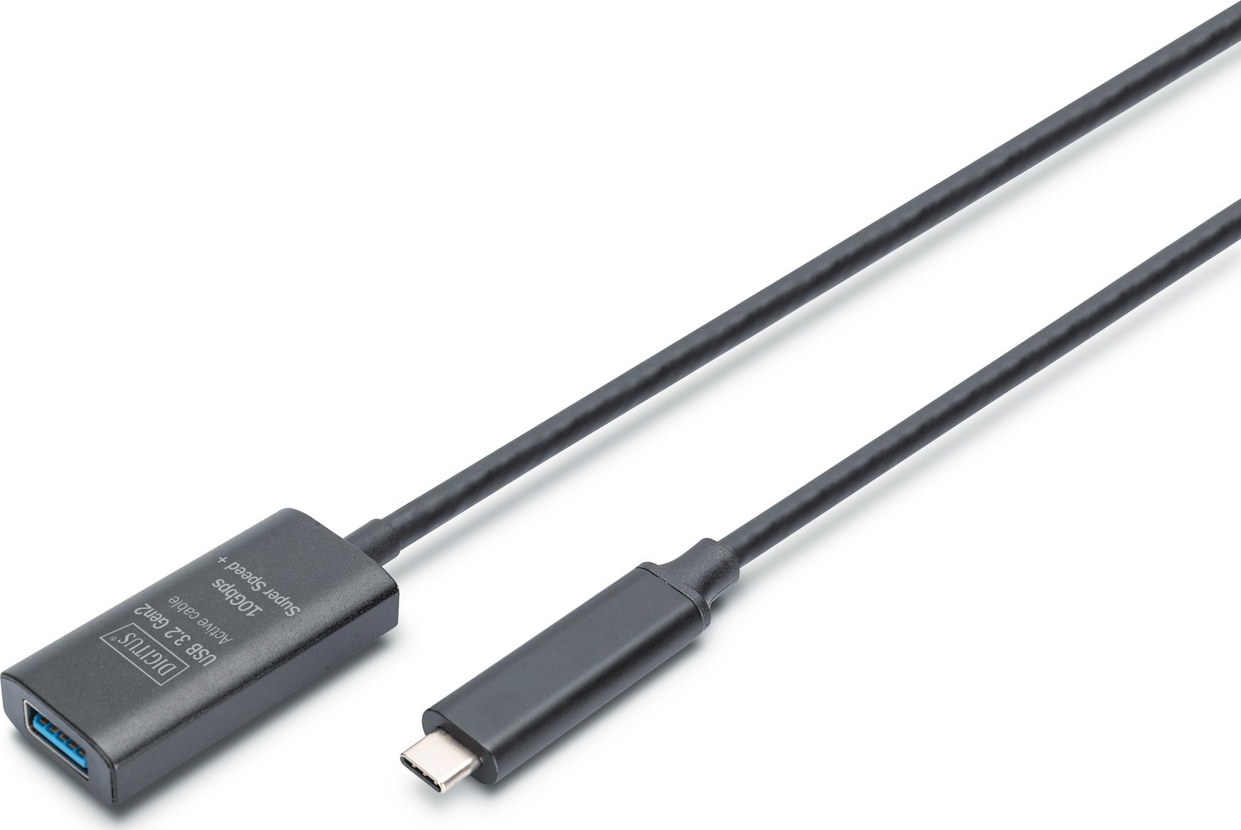 Kabel USB DIGIT USB-A - USB-C 5 m Czarny (DA-73113)
