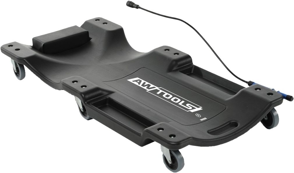 AWTools Leżanka warsztatowa z tworzywa sztucznego z lampką (AW20061)