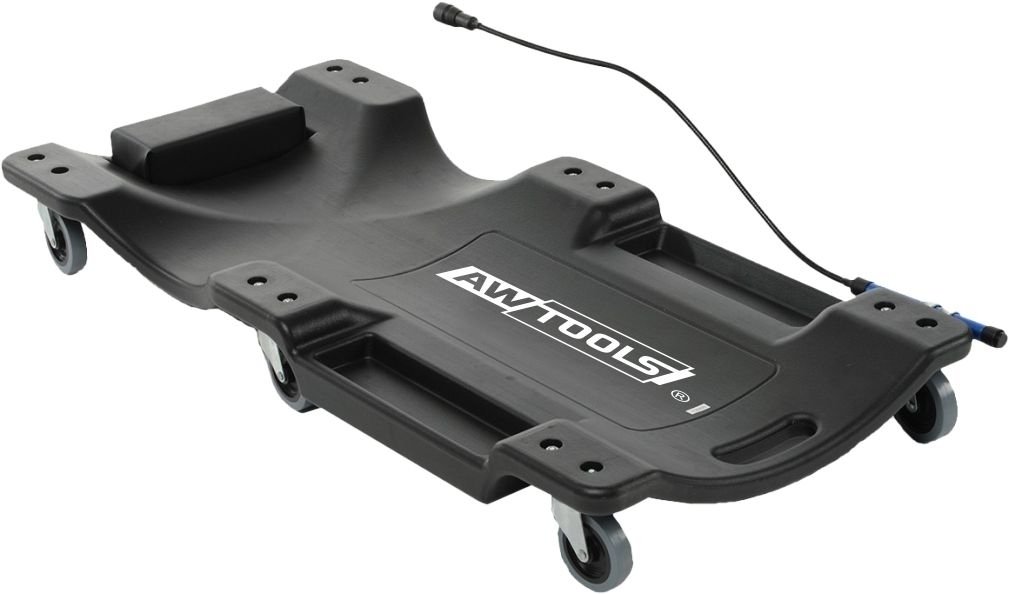 AWTools Leżanka warsztatowa z tworzywa sztucznego z lampką (AW20061)