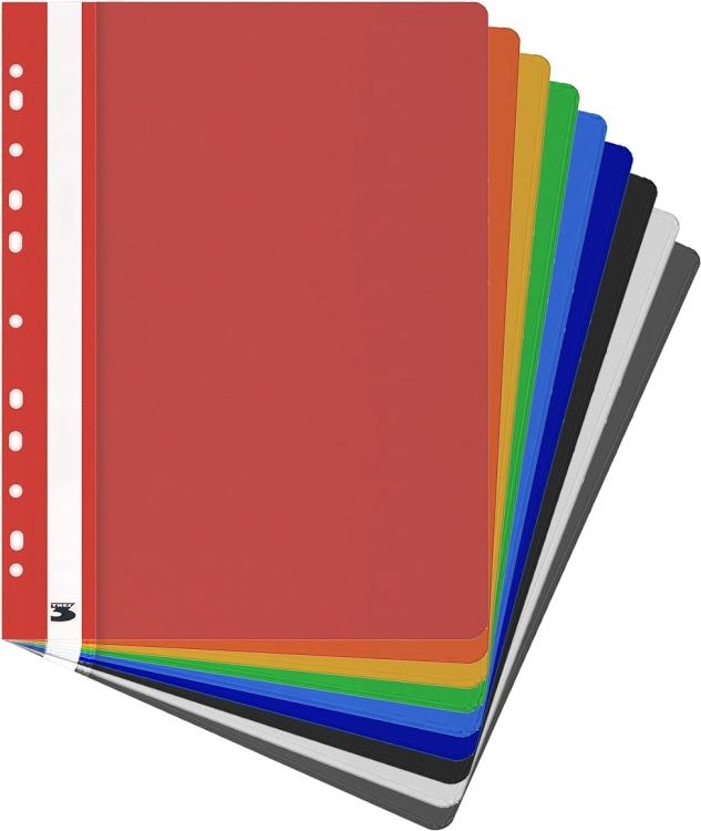 Tres Skoroszyt A4 PCV czerwony 10szt