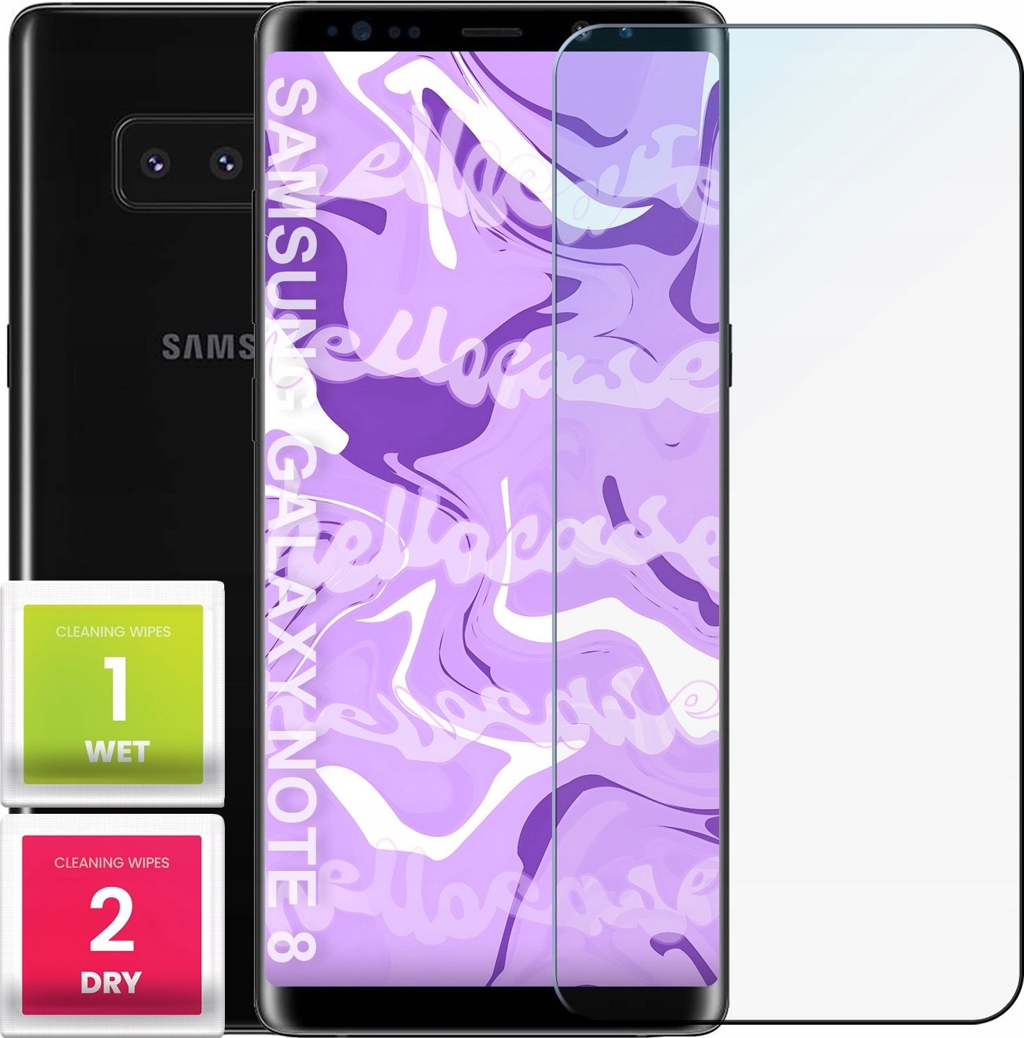 Hello Case Szkło Hartowane do Samsung Galaxy Note 8 (szybka 9H, płaskie 2.5D, szybka)