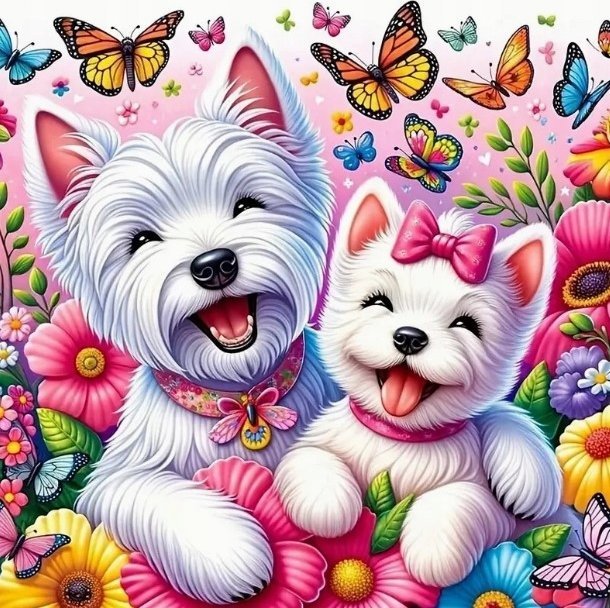 Norimpex *****Diament.mozaika 23x30 Pieski i motyle 200642