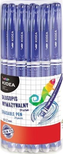 DerformDługopis wymazywalny niebieski z gumką 7 mm Kidea 1szt.