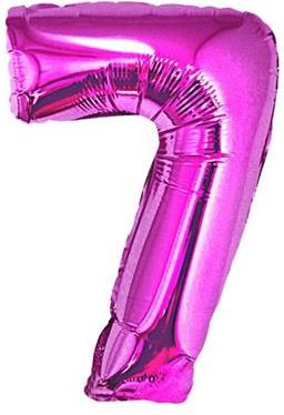 GoDan Balon foliowy cyfra "7" różowa, 85cm
