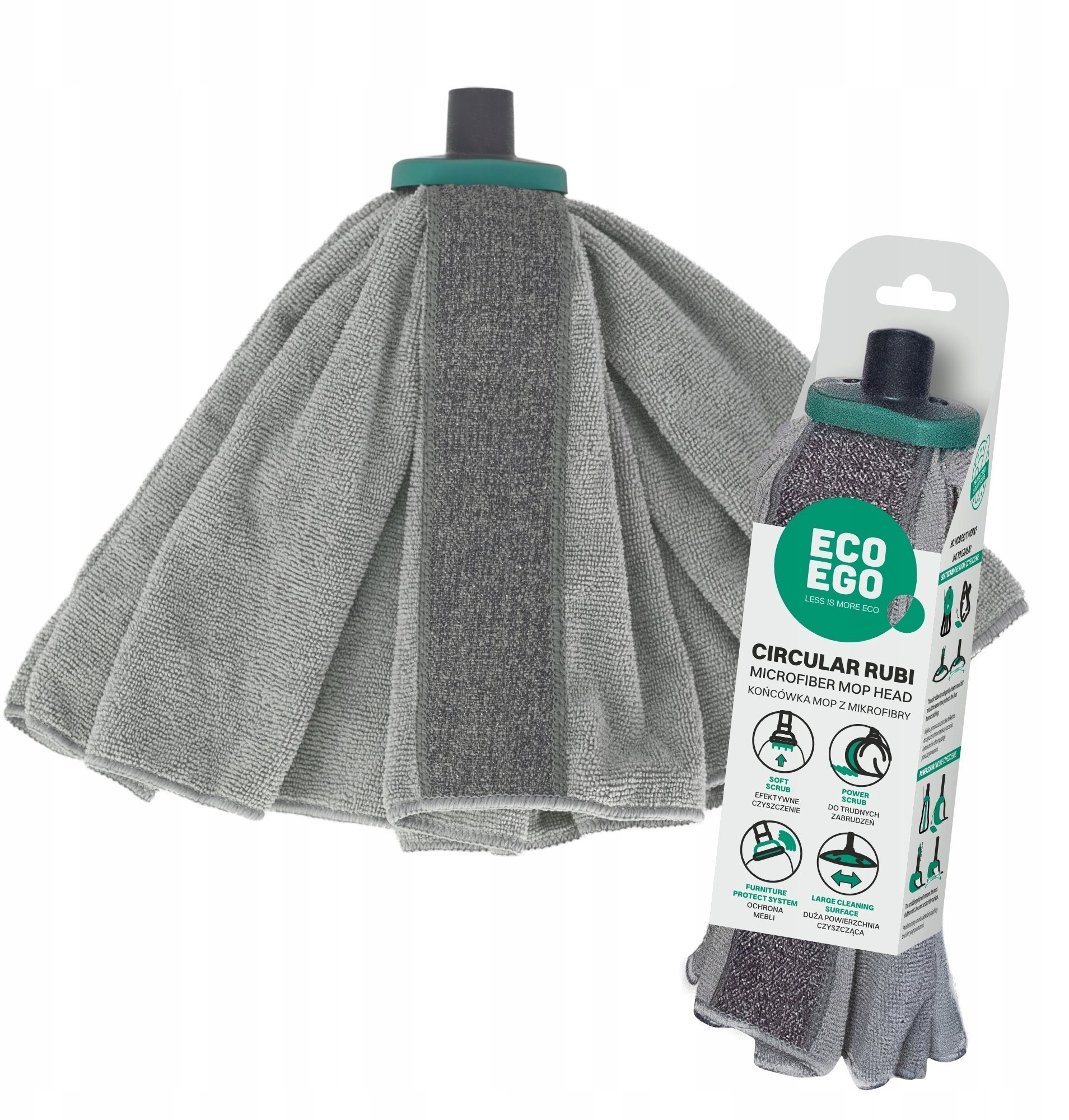 Sauber Wymienna mikroskórowa głowica CIRCULAR RUBI Eco* Ego 5903355155720 5903355155720 (5903355155720)