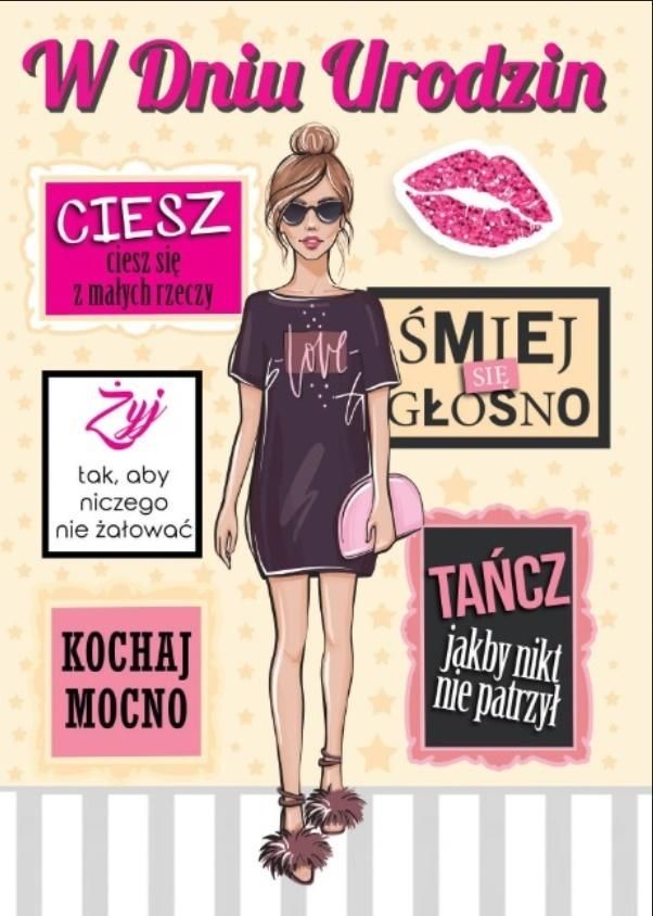 Stamp Karnet Bueno B6 + koperta wzór nr 04 Urodziny