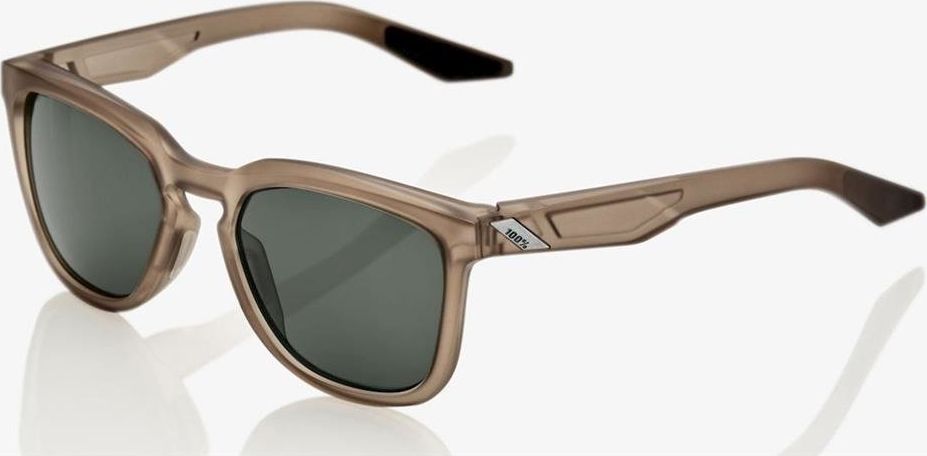 100% Okulary 100% HUDSON Soft Tact Translucent Crystal Sepia - Grey Green Lens (Szkła Szaro-Zielone, przepuszczalność światła 12%)