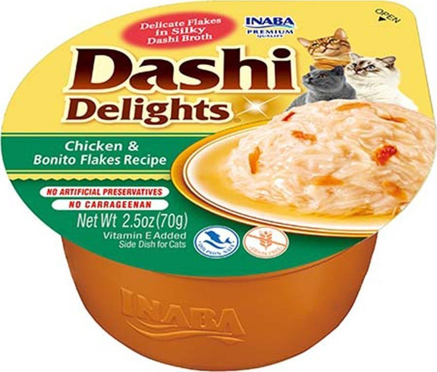 Inaba Foods INABA Dashi Delights Kurczak i płatki Bonito - Przysmak dla kotów - 70g