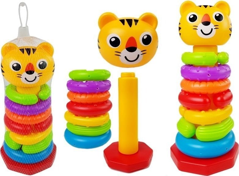 LeanToys Piramidka dla Niemowlaka Obręcze