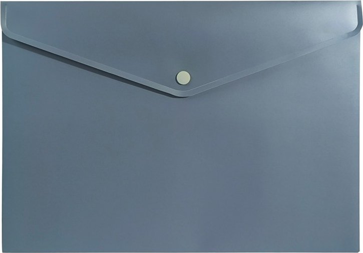 Biurfol Teczka kopertowa koperta na zatrzask A4 PP szara soft touch BIURFOL