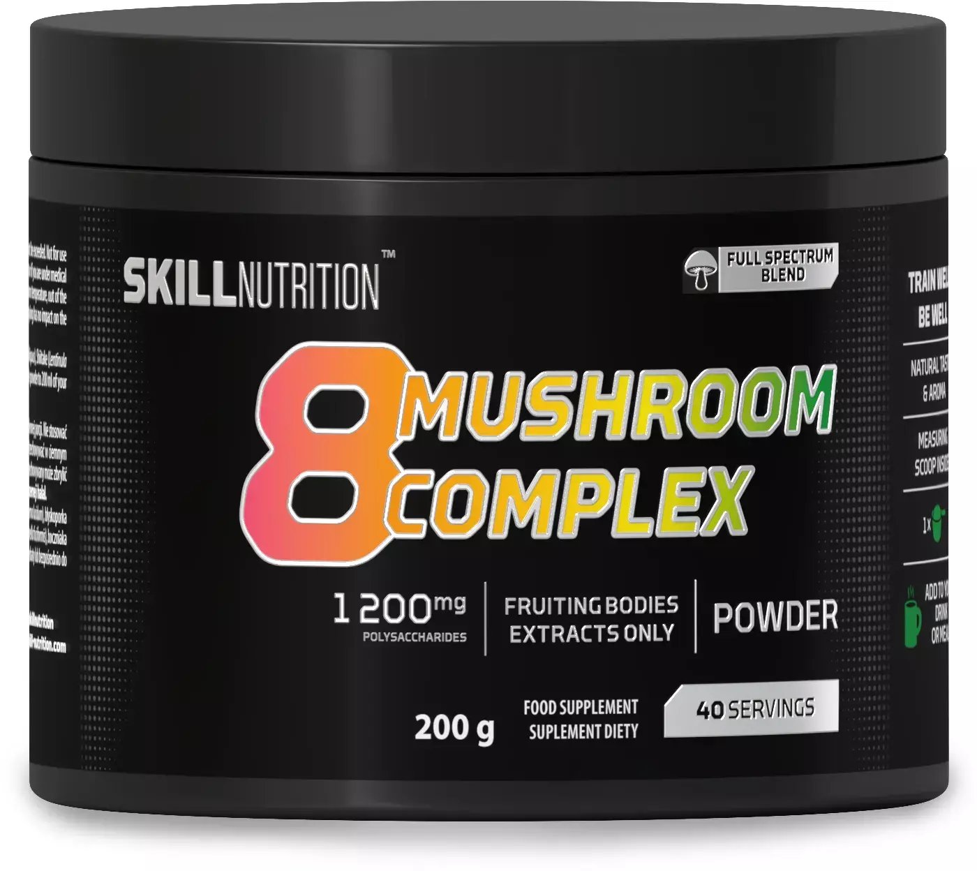 Skill - 8 Mushroom Complex, Proszek, 200g