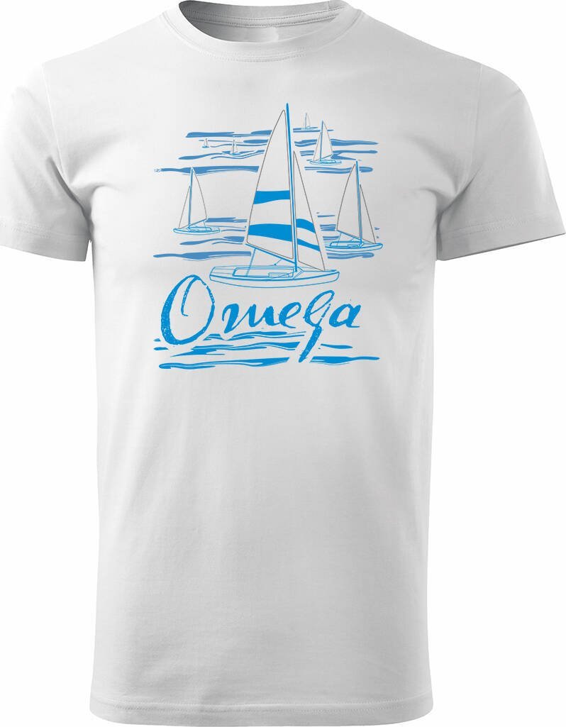 Topslang Koszulka żeglarska dla żeglarza z jachtem żaglówką sailing jacht omega męska biała REGULAR M