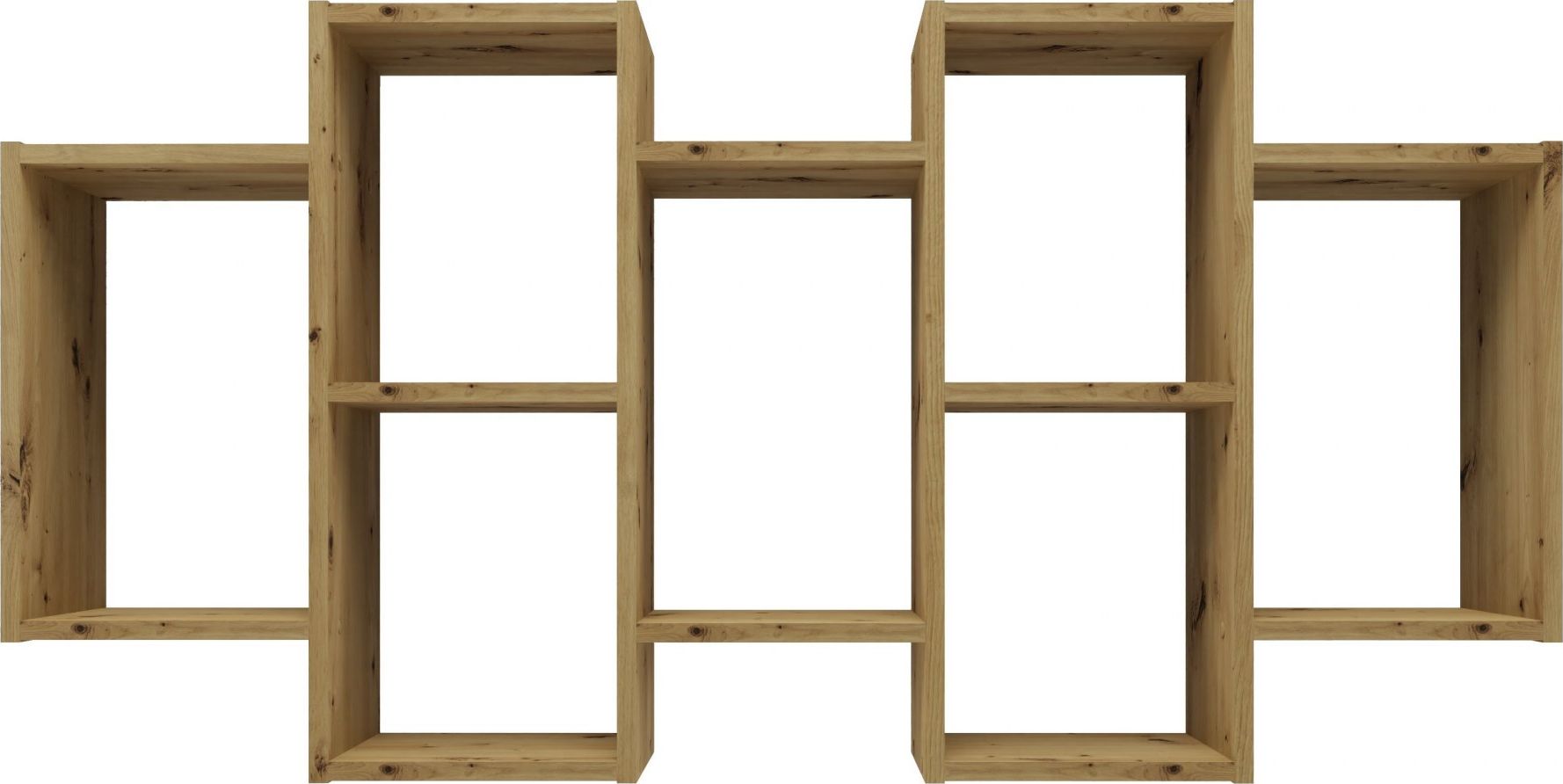 Topeshop REGAŁ WISZĄCY BILBAO 7.0 ŚCIENNY PÓŁKI DĄB ARTISAN