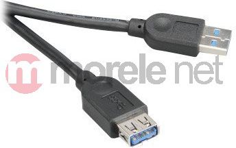 Kabel USB Akasa USB-A - USB-A 1.5 m Czarny (AKCBUB0215BK)