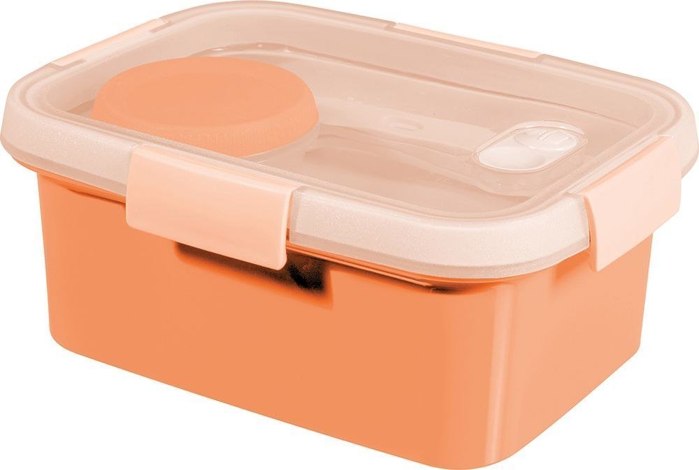 Curver Pojemnik na żywność prostokątny LUNCH KIT Smart to go Mix miętowy/ jasnoszary/ brzoskwiniowy 1,2L Curver
