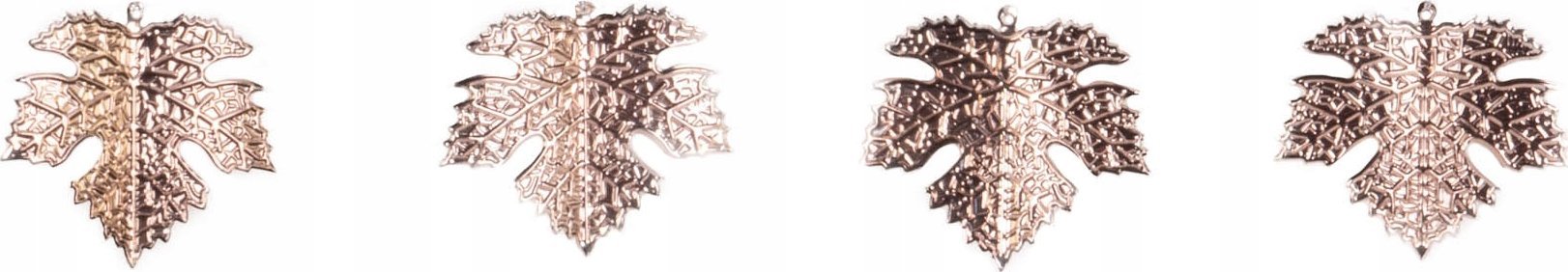 Dekoracja świąteczna Home Styling Collection Dekoracje świąteczne, złote zawieszki listki, 4 sz.