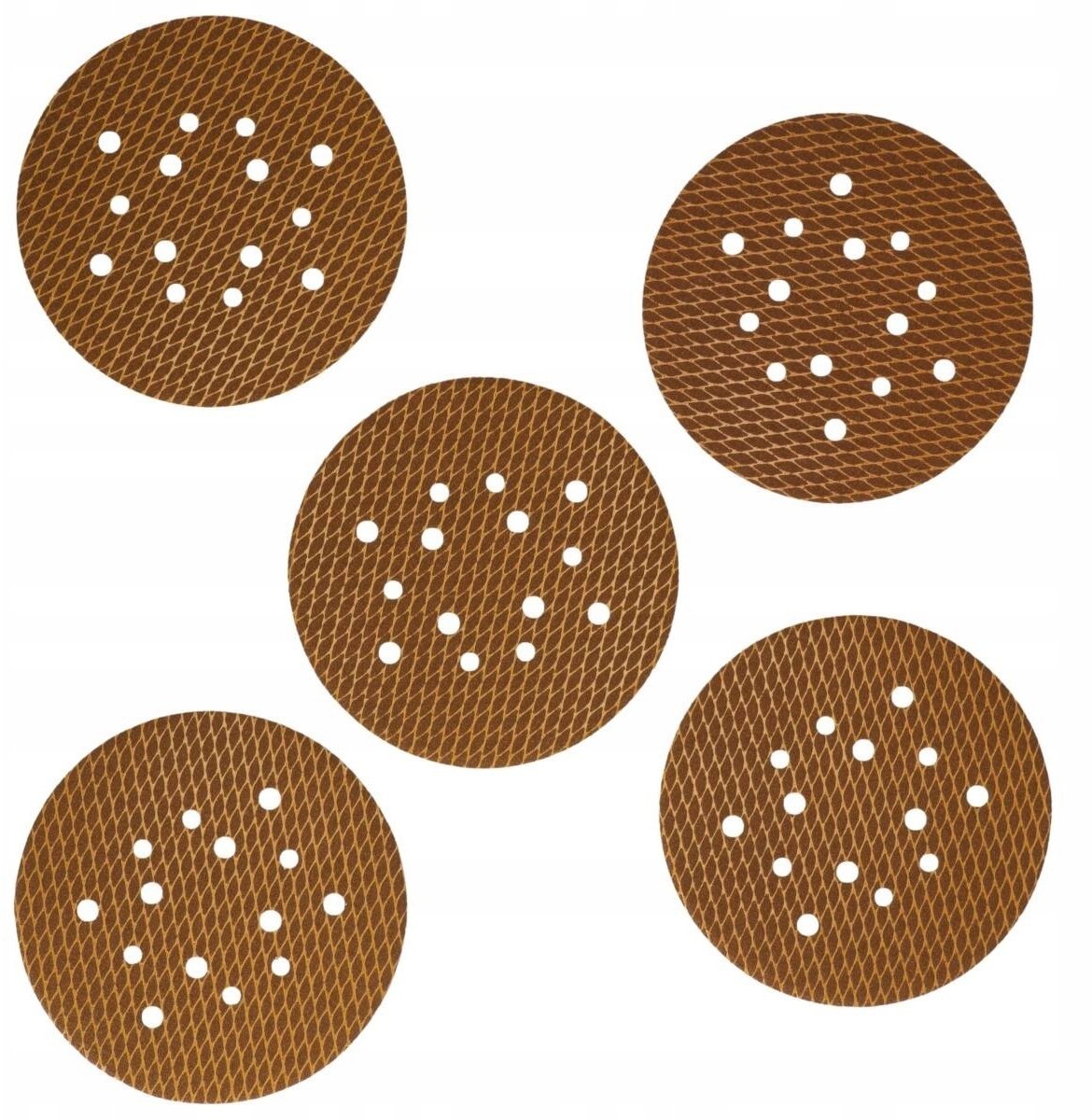 Dedra Tarczki ścierne Anti-clogg 225mm, #320, rzep, zestaw 5szt