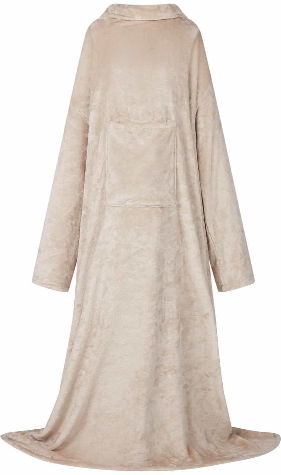 vidaXL Bluza-koc Beżowy F Flanela