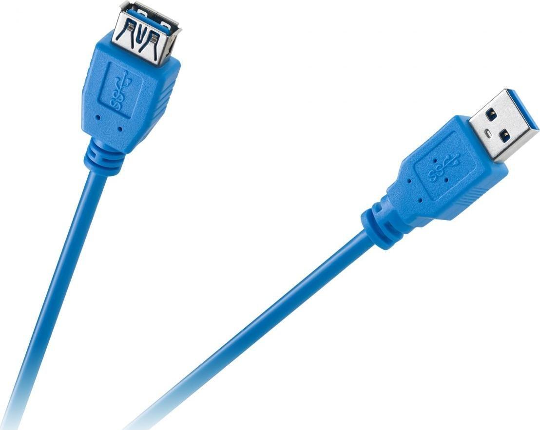 Kabel USB Cabletech USB-A - USB-A 1.8 m Niebieski (KPO2901)