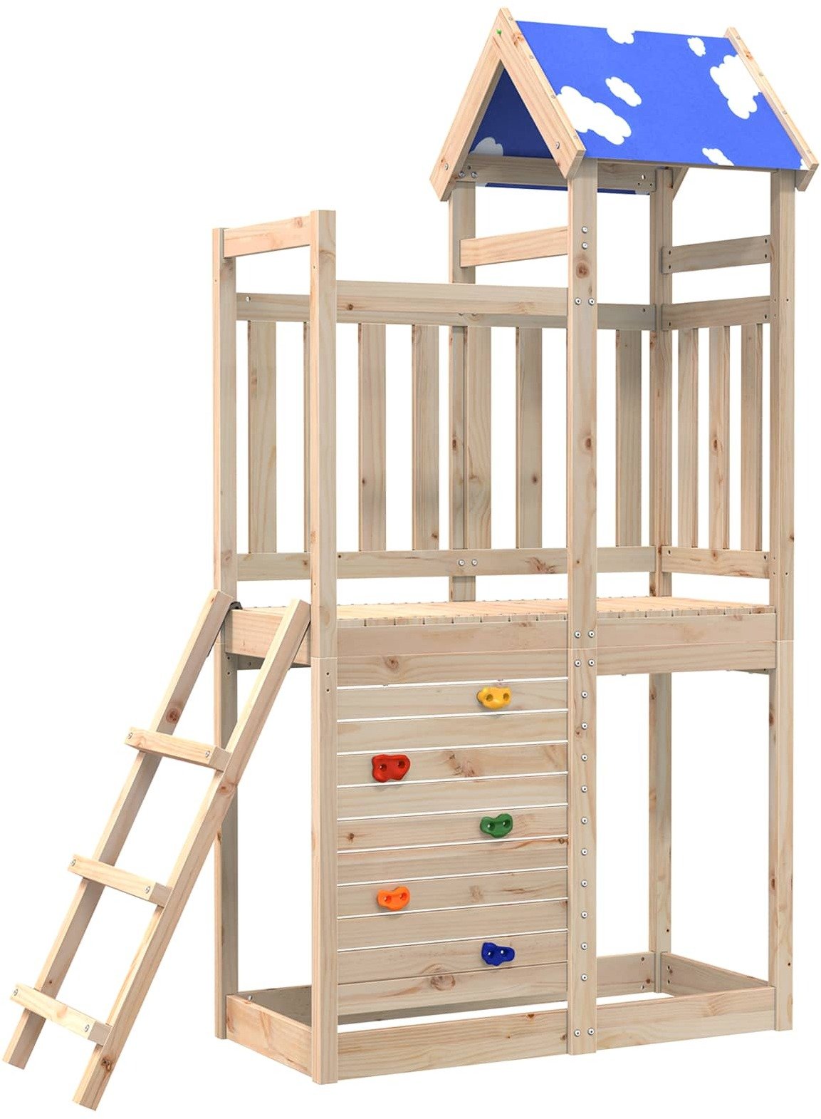 vidaXL Plac zabaw Brązowy 110,5 x 52,5 x 215cm