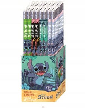 Ołówki z gumką HB Stitch tuba (72szt)