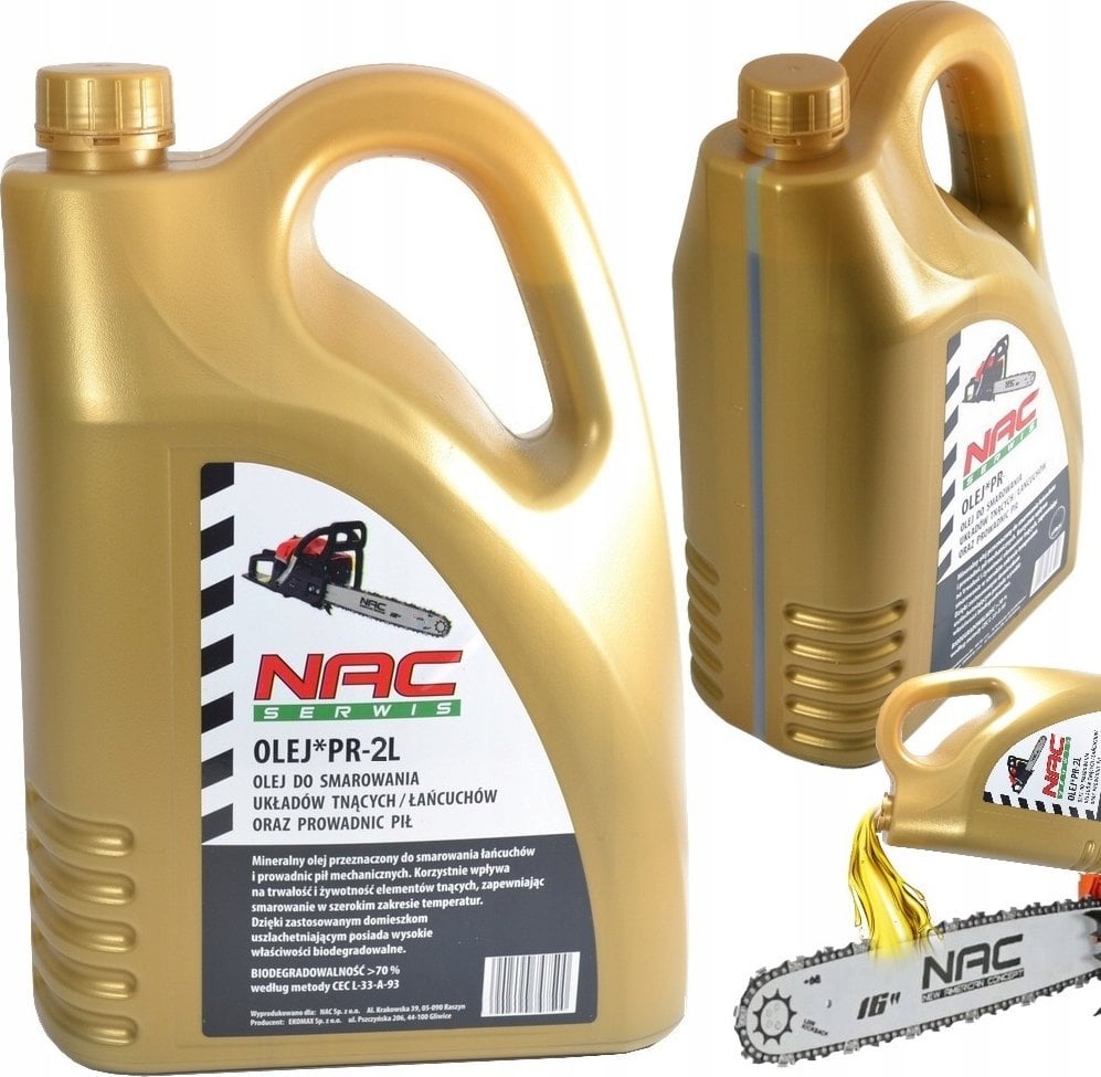 NAC OIL FOR GUIDE RAILS AND CHAINS 2L GOLD
