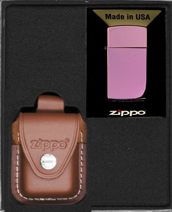 Zestaw ZIPPO Zapalniczka ABBYS SLIM HIGH POLISH Prezentowy No2