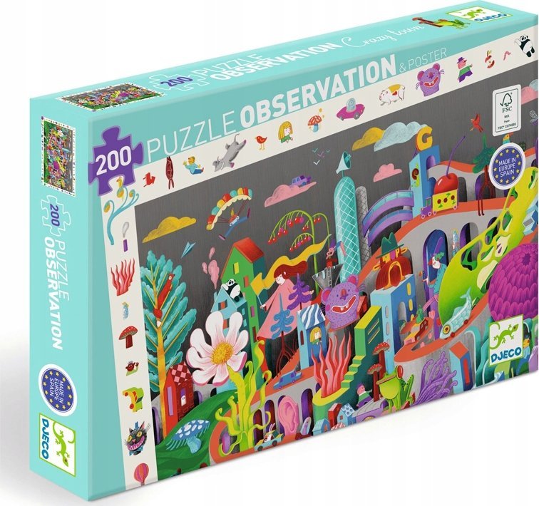 Djeco Dėlionė - Keistas miestelis (200 detalių)