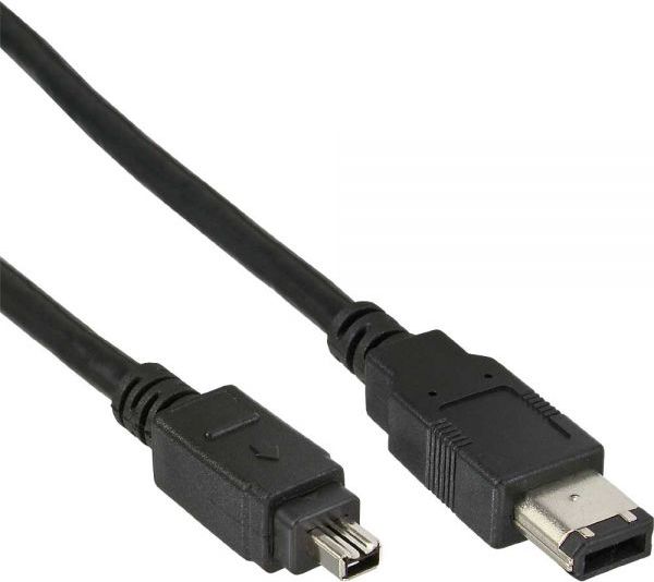 InLine Firewire 6-pin - Firewire 4-pin, 1.8m, Czarny (34642)