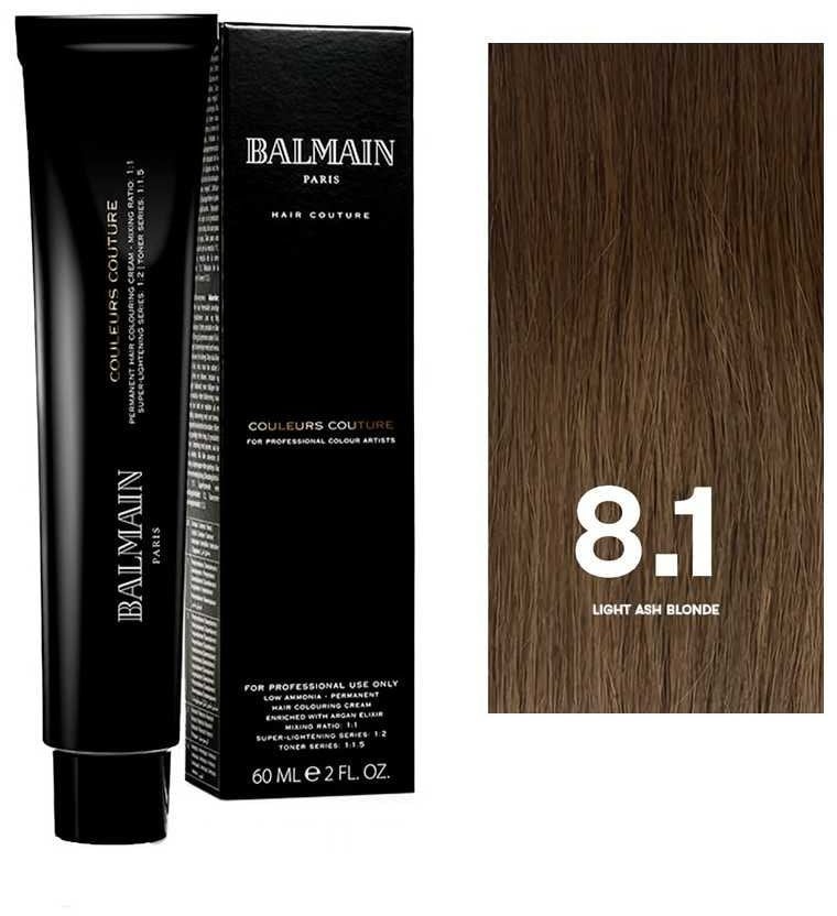 Balmain Professionnel, Couleurs Couture, Permanent Hair Dye, 8.1 Light Ash Blonde, 60 ml For Women