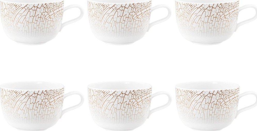 Zestaw 6 filiżanek do kawy 380 ml biały - porcelana Seltmann Weiden