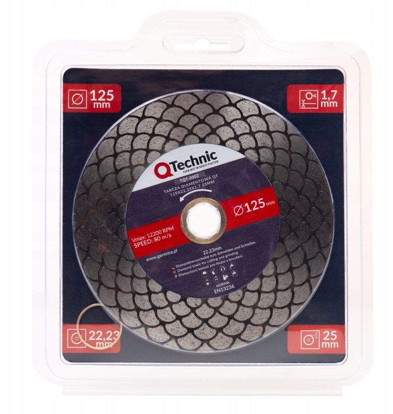 Tarcza diamentowa 125x22,23x1,7 25mm GE TQT-0002