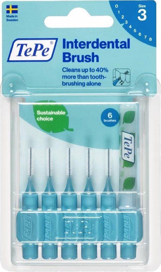 TePe Original szczoteczki międzyzębowe 0.6mm Niebieskie 6szt.