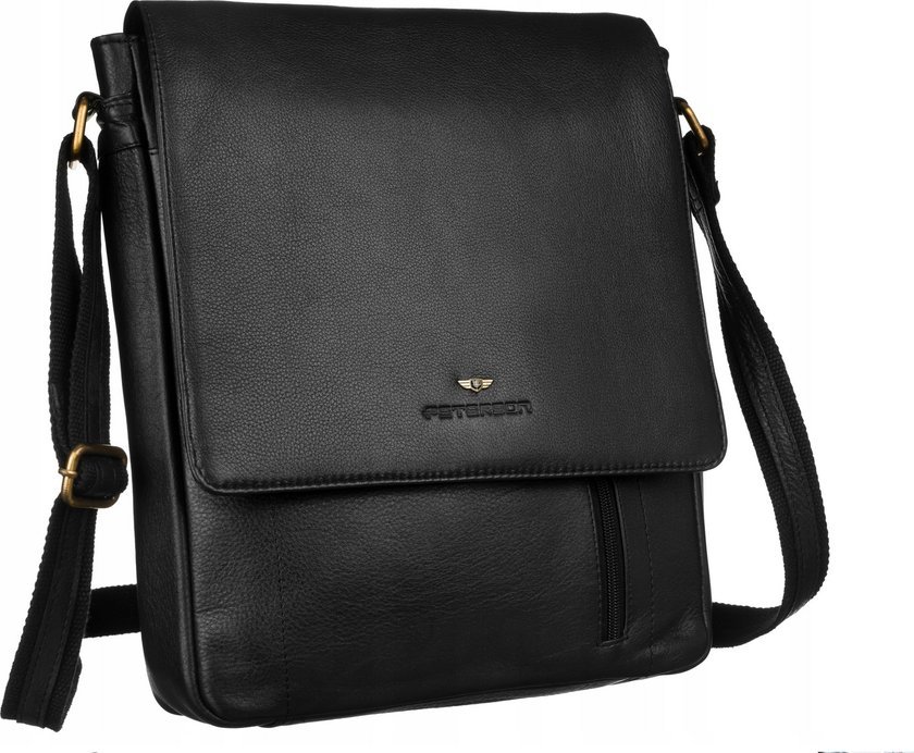 Peterson Skórzana listonoszka męska z regulowanym paskiem - Peterson NoSize