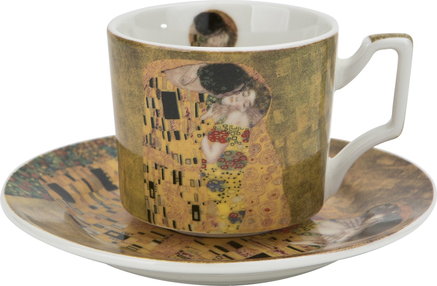 DUO Komplet 2 filiżanek do espresso 110 ml + spodki The Kiss