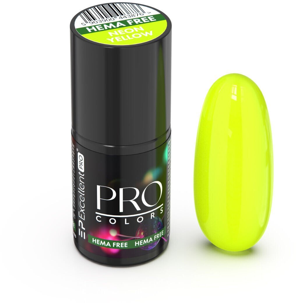 Excellent PRO Pro Colors Hema Free lakier hybrydowy 26 Neon Yellow 7g