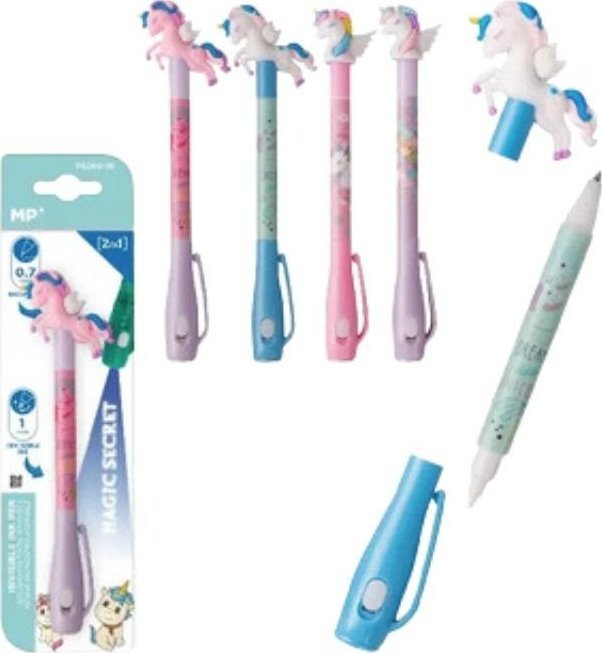 Długopis szpiegowski UV 0.7/1.0mm Jednorożce MIX