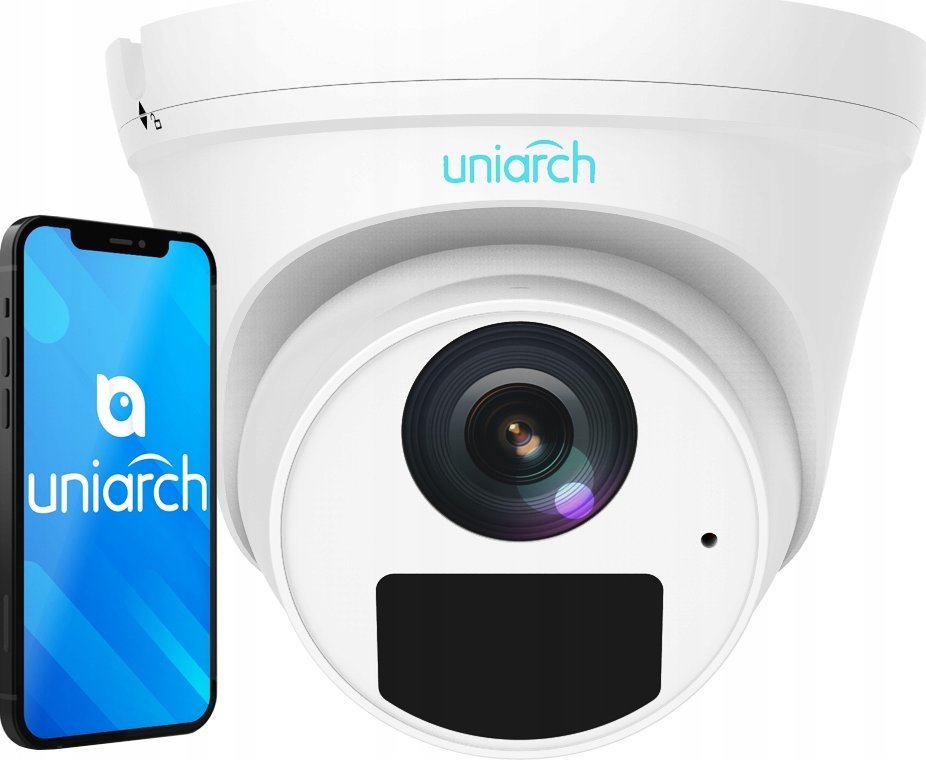 Kamera IP Uniarch Uniarch IPC-T125-APF28 kamera przemysłowa Wieżyczka Kamera bezpieczeństwa IP Wewnętrz i na wolnym powietrzu 2592 x 1944 px Sufit
