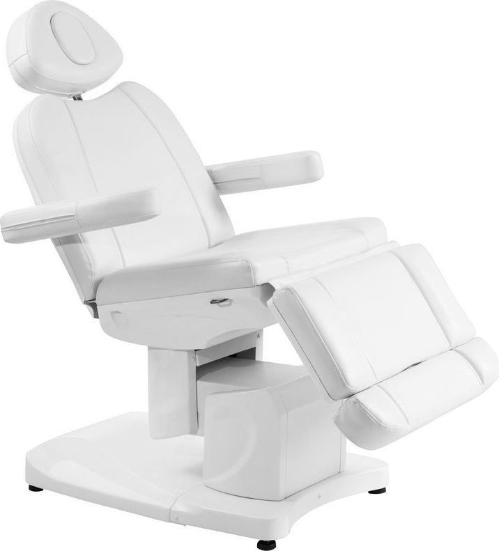 FOTEL KOSMETYCZNY ELEKTR. AZZURRO 708A 4 SILN. BIAŁY PODGRZEWANY